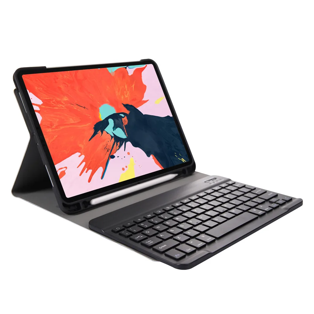 Для iPad Pro 11 дюймов Чехол тонкий корпус подставка для ручки Слот Чехол+ беспроводной Bluetooth 3,0 высокое качество клавиатура Поддержка IOS система