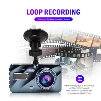 

3.6 inches Car DVR HD J16 Rear View Dual Lens Camera Dash Cam Blue Motion detection