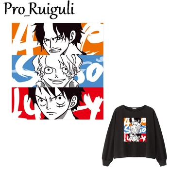 

10pcs One piece Iron on Patches for Clothing Stickers on Clothes DIY Badges Heat Transfer Girl Patches T-shirts Appliques