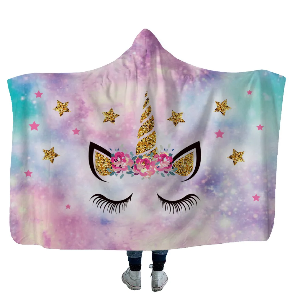 Unicorn-Hooded-Blanket-Super-Soft-Back-to-School-Blanket-with-Cap-Warm-Blanket-For-Couch-Throw (4)