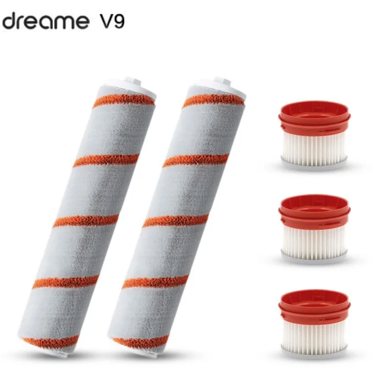 

Dreame 5Pcs/set Roller Brushes Filter Replacements for V9 Cordless Handheld Vacuum Cleaner Accessories