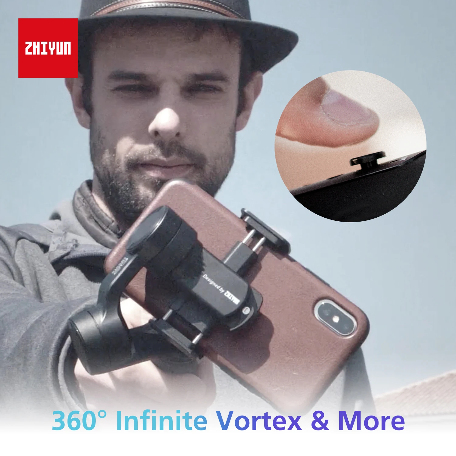 Zhiyun Smooth Q2 3-Axis Smartphone Handheld Gimbal Stabilizer Small Pocket Size 360 Degree Rotation for Phone 11 Pro Max S10 9