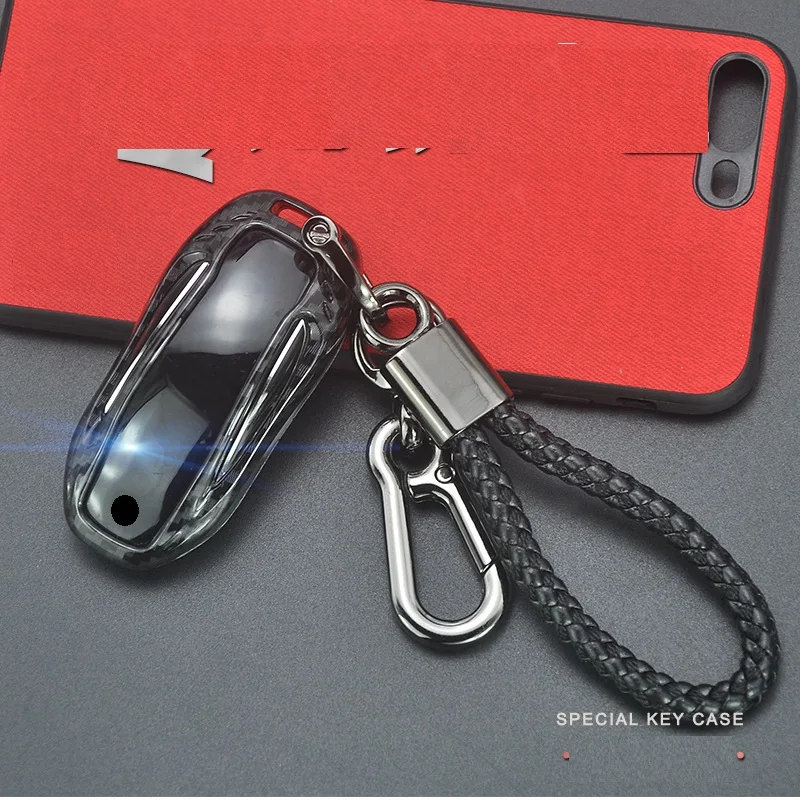 

Carbon fiber ABS Car Key Case Fob Cover For Tesla Model S Model X Model 3 Key Holder Protector Accessories