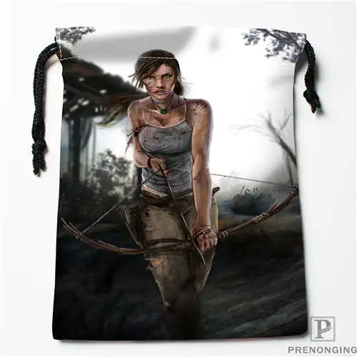 Bags Пользовательские печати lara_croft_rebornDrawstring хозяйственные сумки дорожный мешочек для хранения плавать Туризм игрушка сумка унисекс мульти Size18-12-31-47 - Цвет: Bags