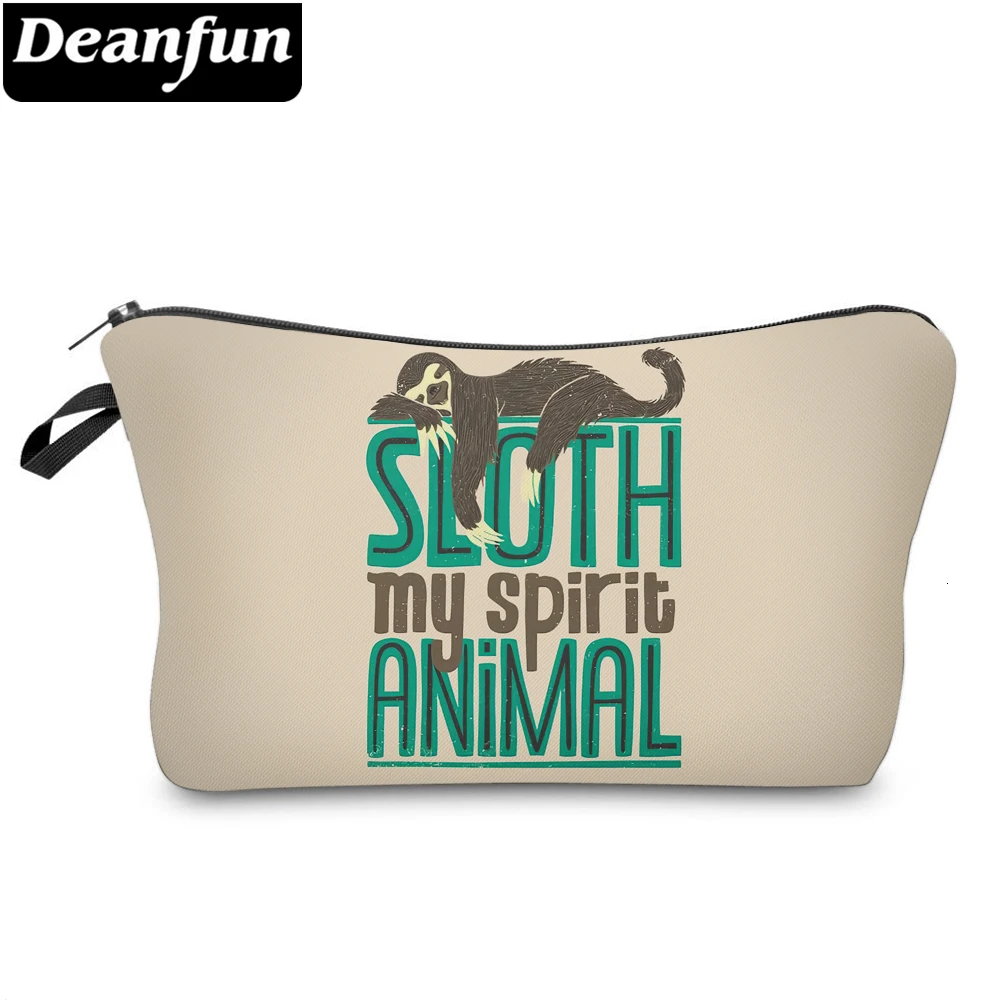 

Deanfun 3D Printing Small Makeup Bag Women Toiletry Bags Waterproof Polyester Cosmetic Bag Sloths Gifts For Girls 51811