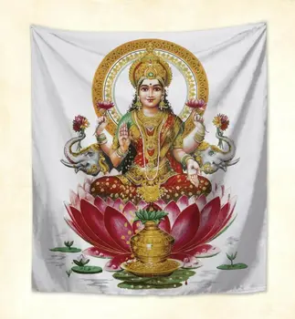 

Lakshmi Hindu Goddess Good Fortune Money Love Protection tapestry art