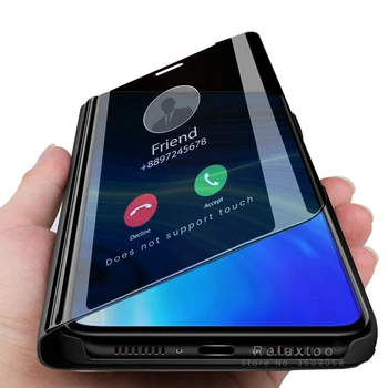 

realmi x2 pro case smart mirror flip case for oppo realme x2 pro rmx1931 6.5'' stand book cases on real me x2pro coque fundas