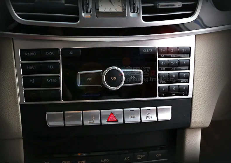 Панель кнопки CD из нержавеющей стали для Mercedes Benz E Class W212 E180 E200 E260 E300 2011 2015