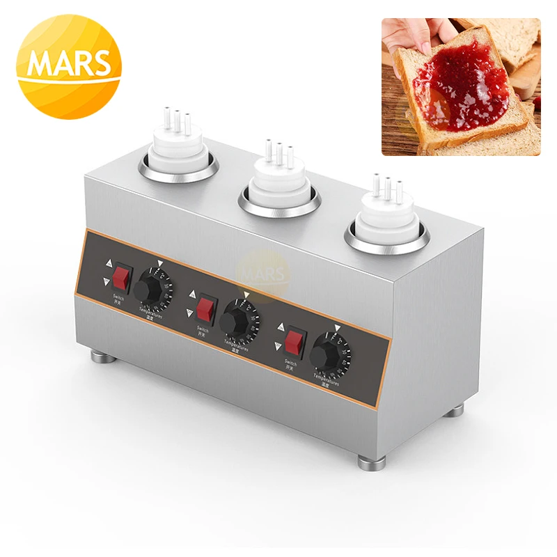 

Commercial Chocolate Heater Sauce Warmer Electric Jam Sauce Bottles Filling Machine Drop-In Heated Topping Dispenser Melter