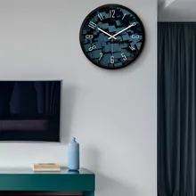 Диаметр 35,5 см стильные настенные часы гостиная спальня творческая современная в стиле минимализма немой большие часы украшение гостиной