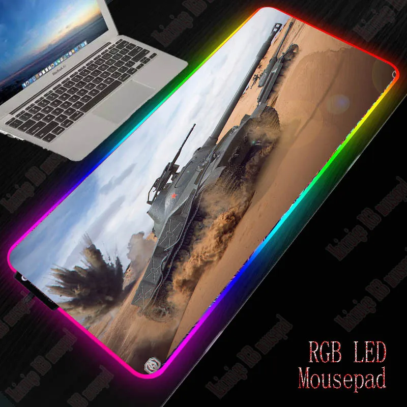 XGZ World of Tanks RGB большой игровой коврик для мыши компьютерный геймер USB проводной светодиодный коврик для мыши с красочным люминесцентным освещением Настольный коврик для мыши