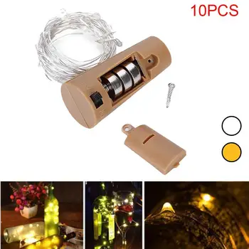 

10 Pack 20 LED Wine Cork Lights Copper Wire String Lights For Home Decor String Fairy Lights String Light LED Light Strip