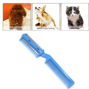 

New Pet Hair Trimmer Grooming Tool with Comb and 2 Razor for Pet Dog Cat Hair Cutting Dog Hair Trimmer Pet Cleaning Beauty Comb