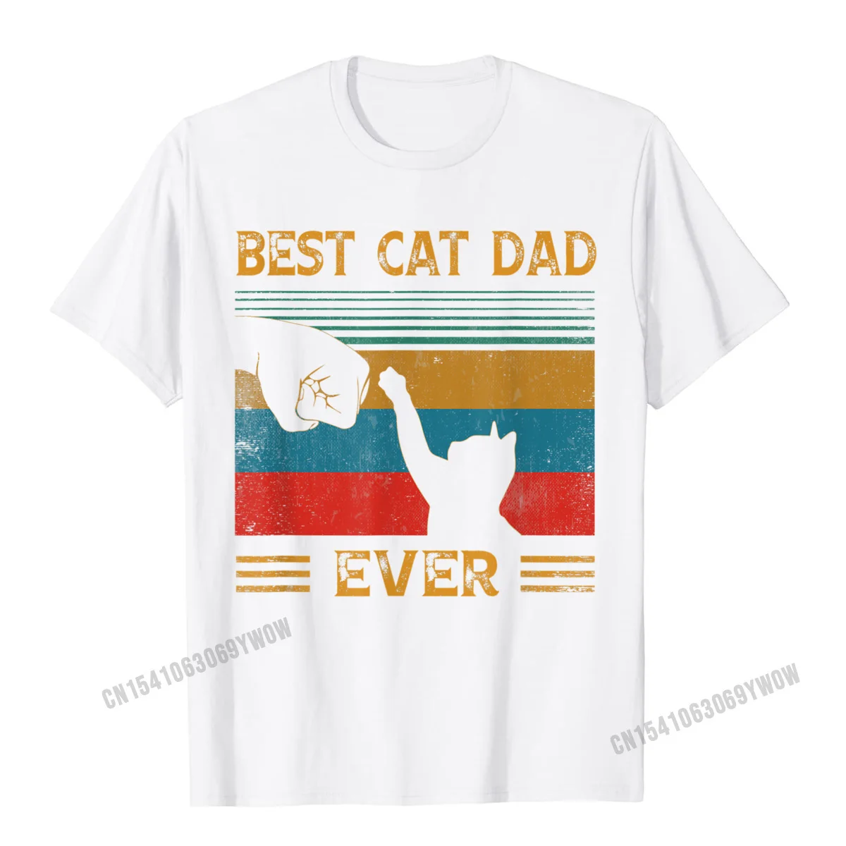 Printed Crazy T-shirts Cheap Fall Short Sleeve O Neck Tops Shirts 100% Cotton Men's Customized Tee-Shirt Free Shipping Mens Vintage Best Cat Dad Ever Bump Cat Lover Gifts T-Shirt__56 white