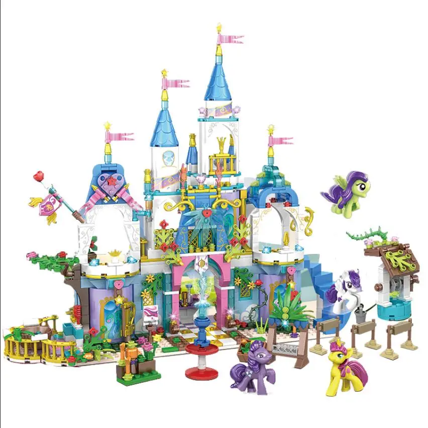 

Fit My Little legoings Girls Friends Club Ponying Castle Playmobil Figure Building Blocks Part Chrismas Toys for Children
