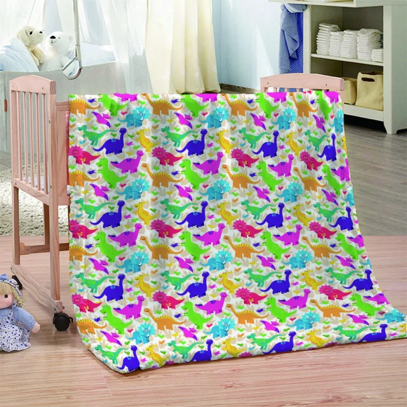 Cartoon Print Super Soft Flannel Throw Blanket Warm Solid Warm Micro Plush Fleece Blanket Throw Rug Sofa Bedding Dropshipping - Color: A1