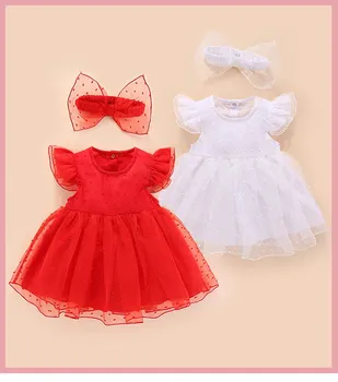 

Baby girl baby summer dress girl dress children's clothing female baby summer dress children's dress + hair band summer dress