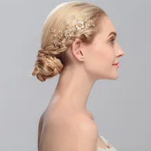 FIAZIA BigFlower гребень для волос украшения женские свадебные украшения аксессуары ручной работы Свадебный ободок для волос гребни невесты головные уборы шпилька