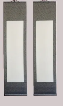 

03 40CM*166CM Chinese painting calligraphy Full damask fine Xuan paper calligraphy blank drawing axis scroll vertical axis