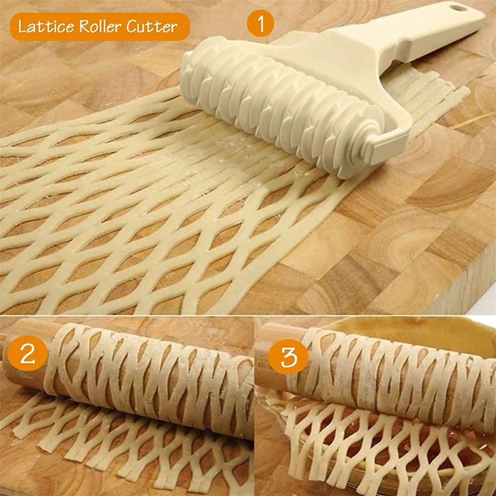 S/M/L Plastic Lattice Roller Cutter Dough Cutters Pie Pizza Cookie Pull Net Wheel Knife Baking Pastry Tools Kitchen Accessories