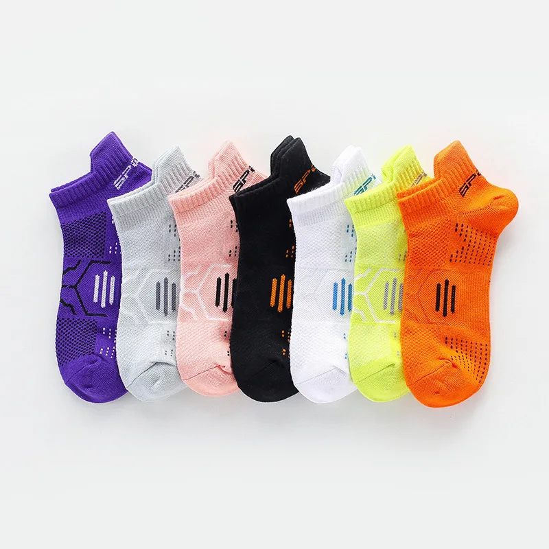 Breathable Bright Color Athletic Ankle Socks - Women's Outdoor Sports No Show Socks