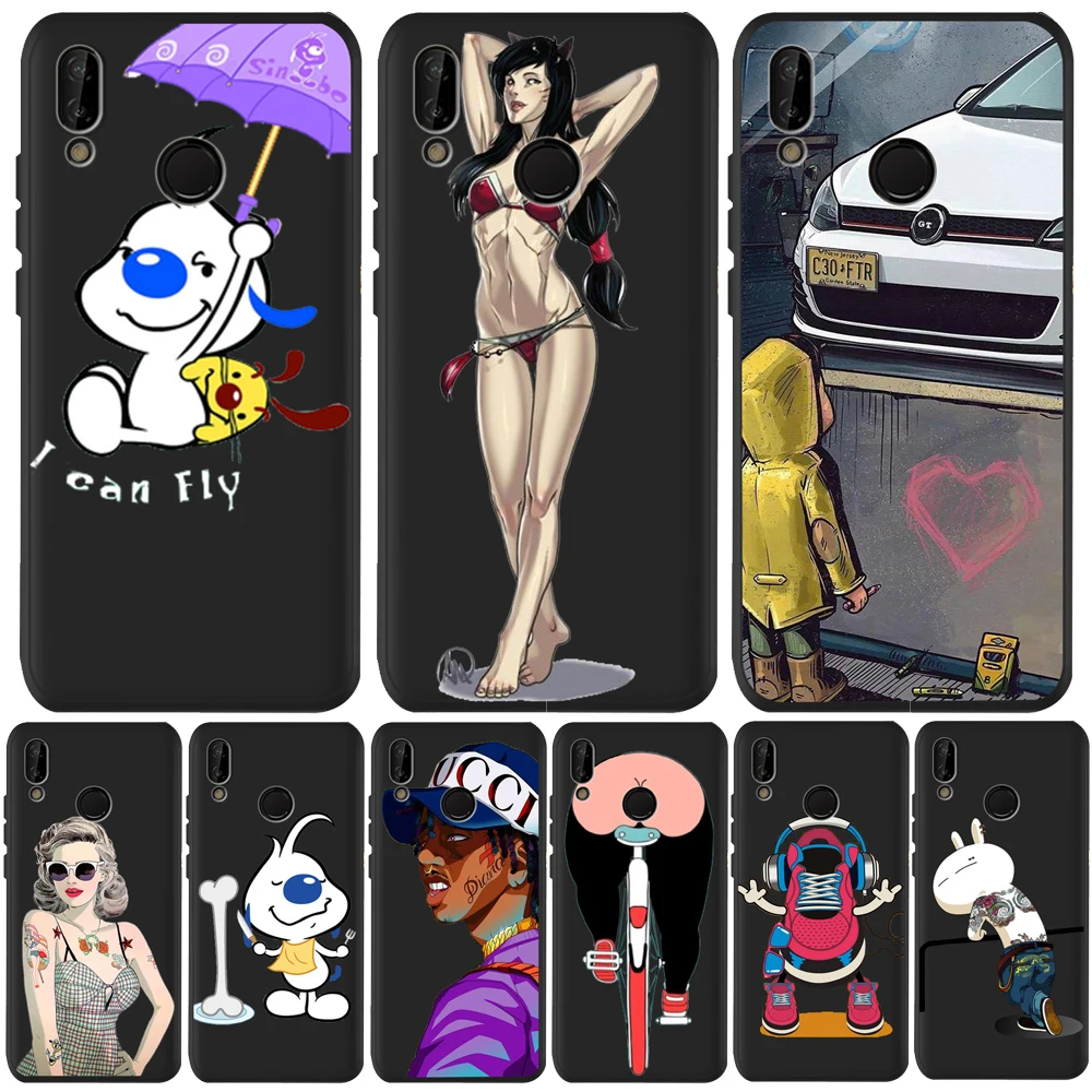 Татуированная девушка DC для Huawei p20 Pro P20 Lite P30 P9 P8 P10 Honor 8X 9X 10 20i чехол Etui Funda Capa Shell Capinha