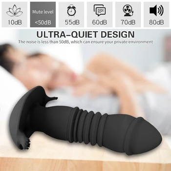 Remote Control Telescopic Dildo Vibrator Anal Plug Butt Plug Prostate Stimulator Female Masturbator Erotic Sex Toys for Couple 3