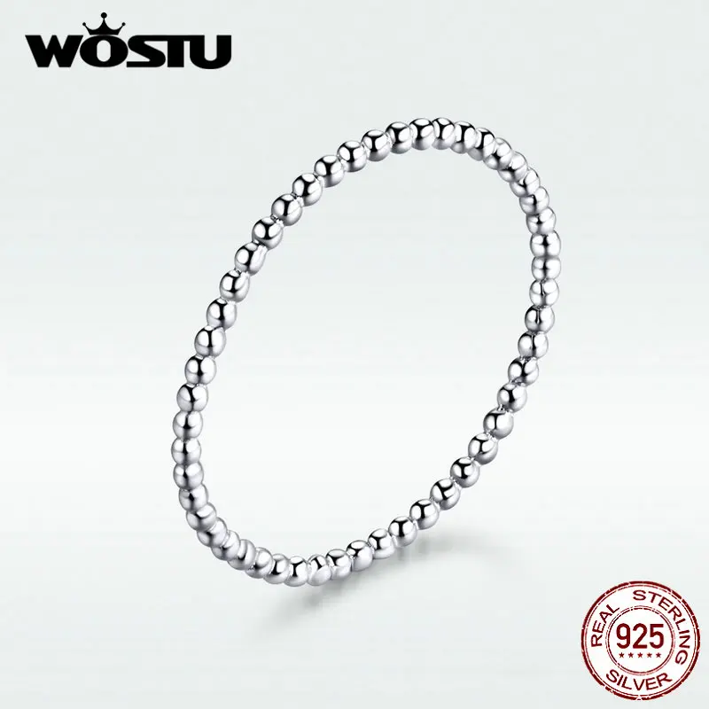 

WOSTU 100% Real 925 Sterling Silver Rings 2019 New Desgin Simple & Stylish Shape Rings Hot Fashion S925 Jewelry BKR574