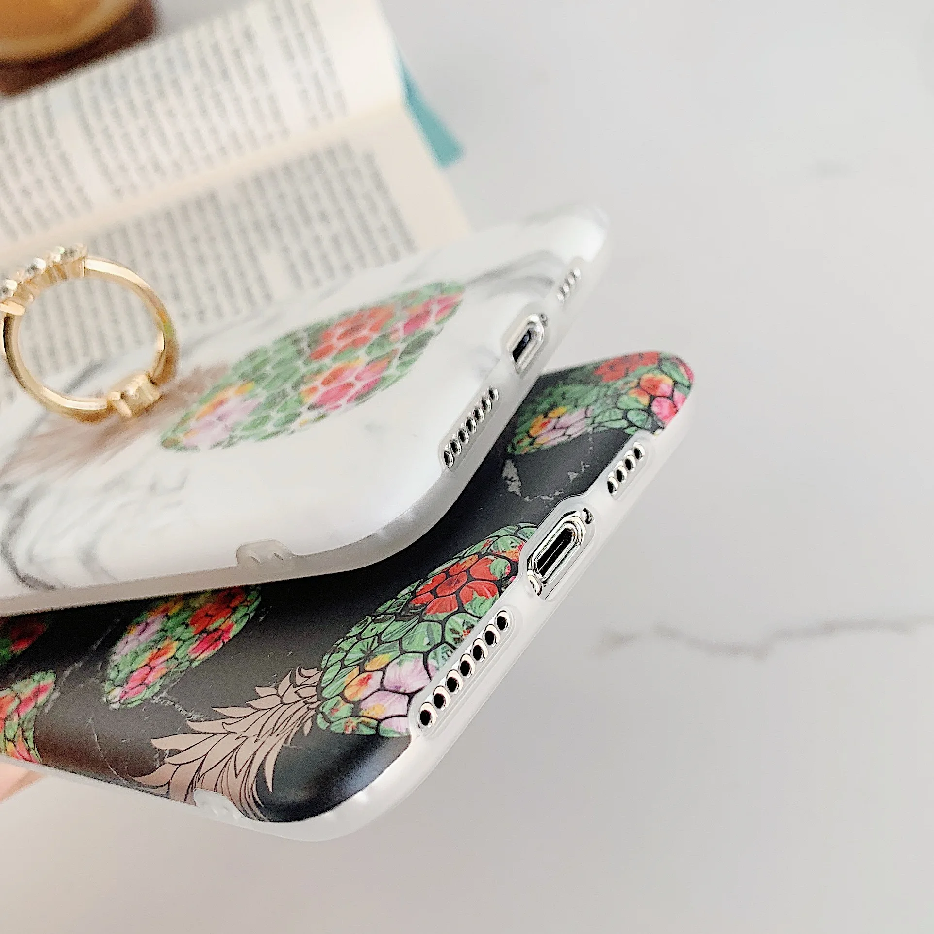 Чехол KISS мраморный чехол для телефона с кольцом на палец для iPhone 11 Pro Max Глянцевая Задняя панель для iPhone 6 6S 7 8 XS X XR Coques