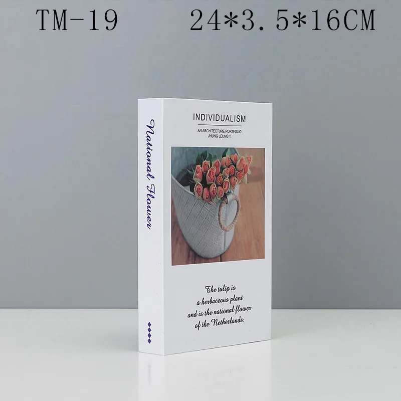 Простая Современная фальшивая книга, имитация книги, украшение, реквизит, украшение книги, модель, креативное украшение для дома, гостиной, телевизора, шкафа - Цвет: TM19