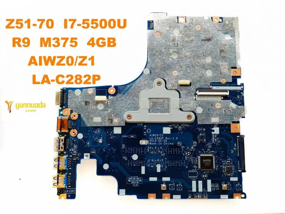 New  Original for Lenovo Z51-70 laptop motherboardZ51-70 I7-5500U R9 M375 4GB AIWZ0Z1 LA-C282P tested go