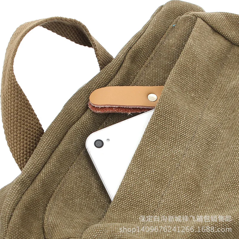 

New Style Canvas Backpack Men's College Style Large-Volume Schoolbag Outdoor Backpack Fashion Men's Bag
