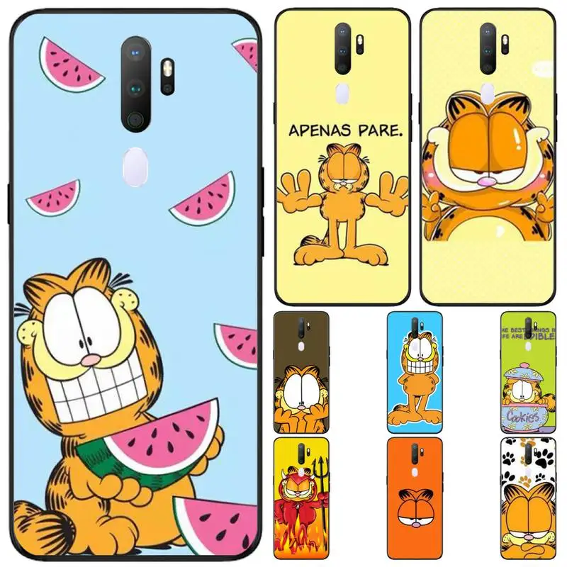 

Reayou Cartoon Garfield Cat TPU black Phone Case Cover Hull For OPPO A83 1 71 72018 5S X5S X7 1K 73S X7 PRO 11X
