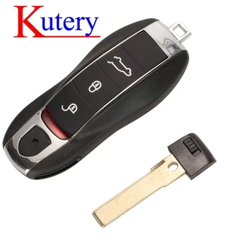 

kutery 3 Buttons Smart Keyless Entry Remote Key For Porsche Panamera Macan Cayenne Replacement Smart Key Shell