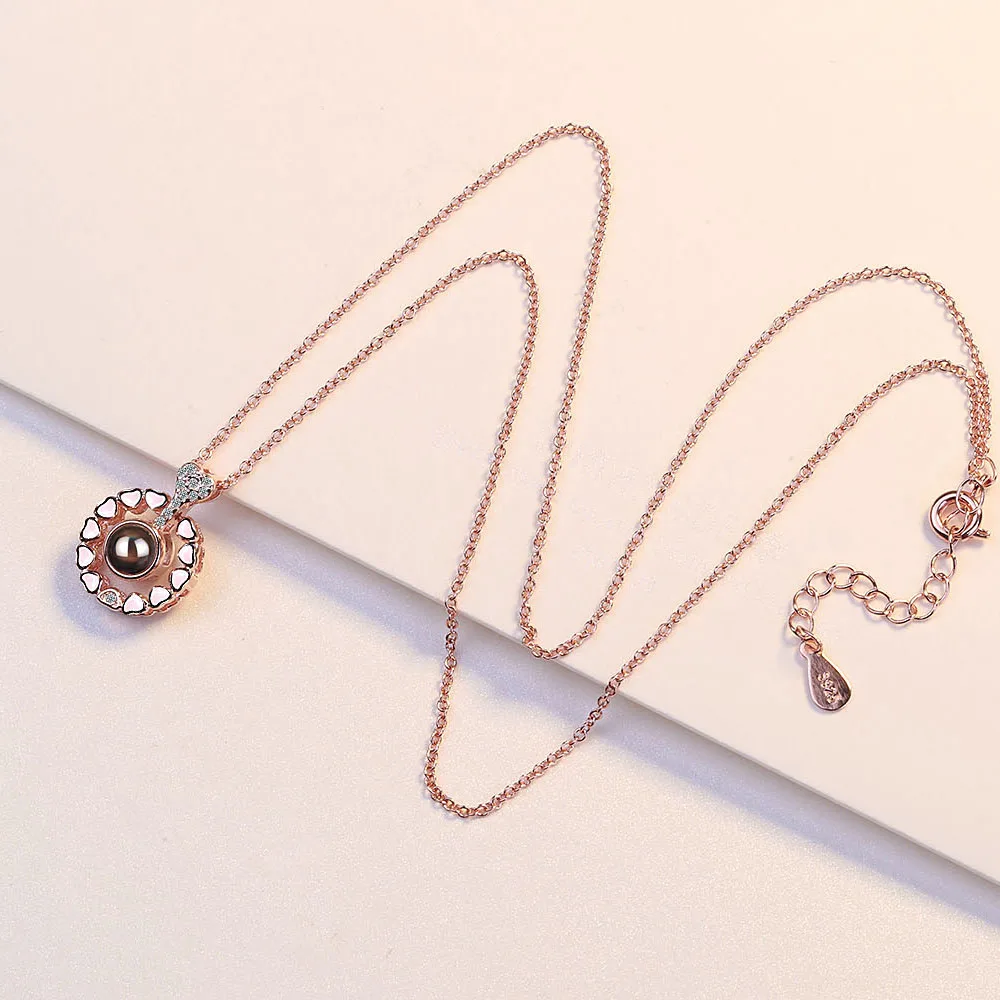 ANENJERY 925 пробы Серебряное ожерелье с цирконом для женщин подарок осмысленное ожерелье S-N395