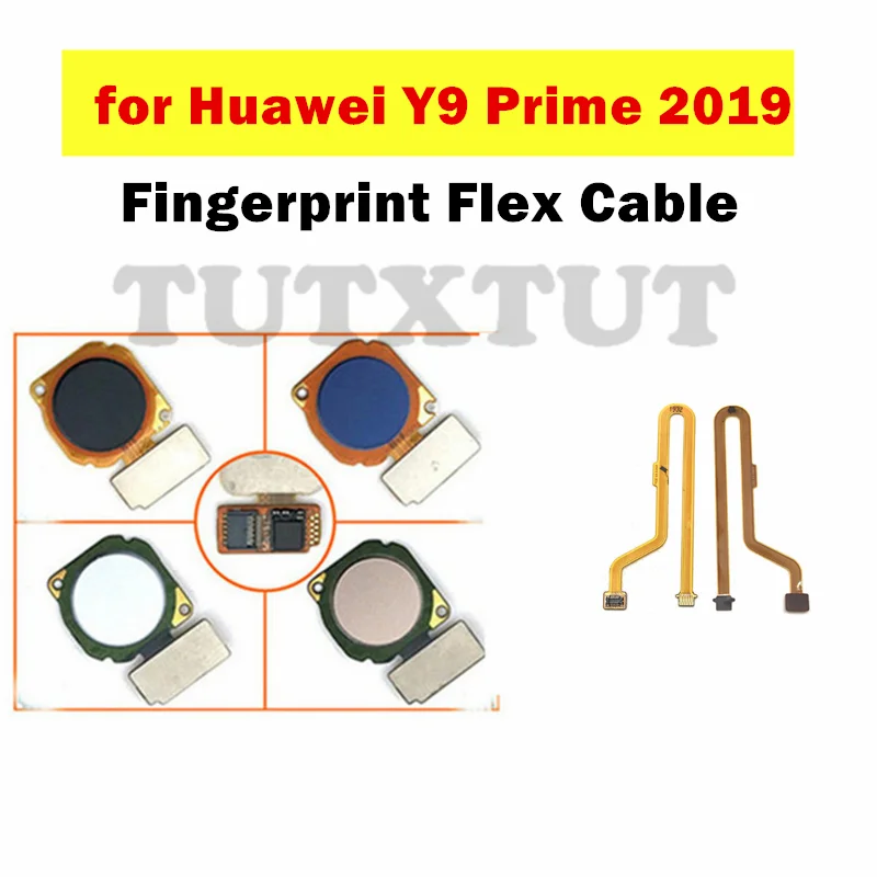 Разъем для сканера отпечатков пальцев Huawei Y9 Prime 2019 гибкий кабель ремонтные