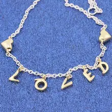 925 пробы серебряный браслет, блестящий любимый браслет с золотыми сердечками, цепочка, браслет для женщин, подарок, Европа, сделай сам, ювелирное изделие