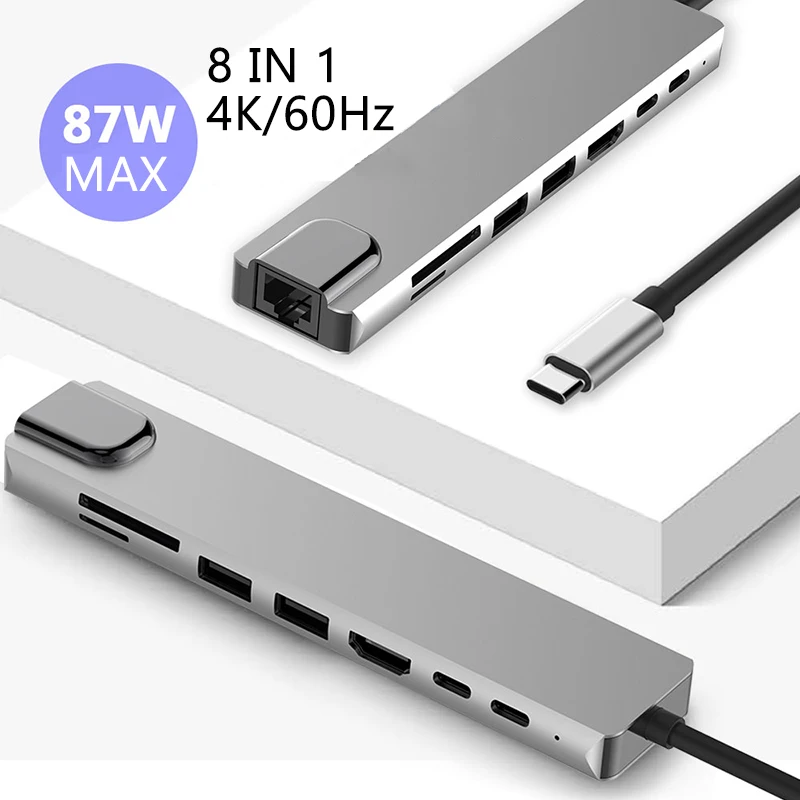 Док-станция для ноутбука 4K 60 Гц USB C RJ45 PD HDMI | Компьютеры и офис