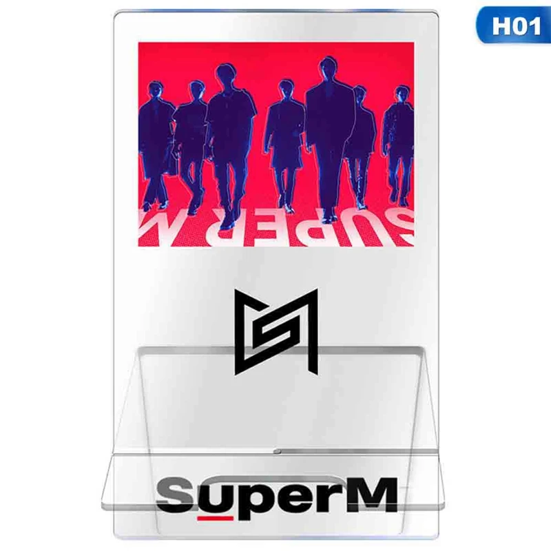 1 KPOP SuperM альбом всех членов персональная индивидуальная акриловая подставка экшн-фигурка стоящая экшн-стол любители украшения подарки - Цвет: 1