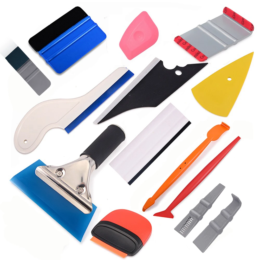 

EHDIS Vinyl Auto Wrap Tools Carbon Fiber Foil Film Decal Wrapping Scraper Remover Tool Window Tint Magnet Stick Squeegee Wiper
