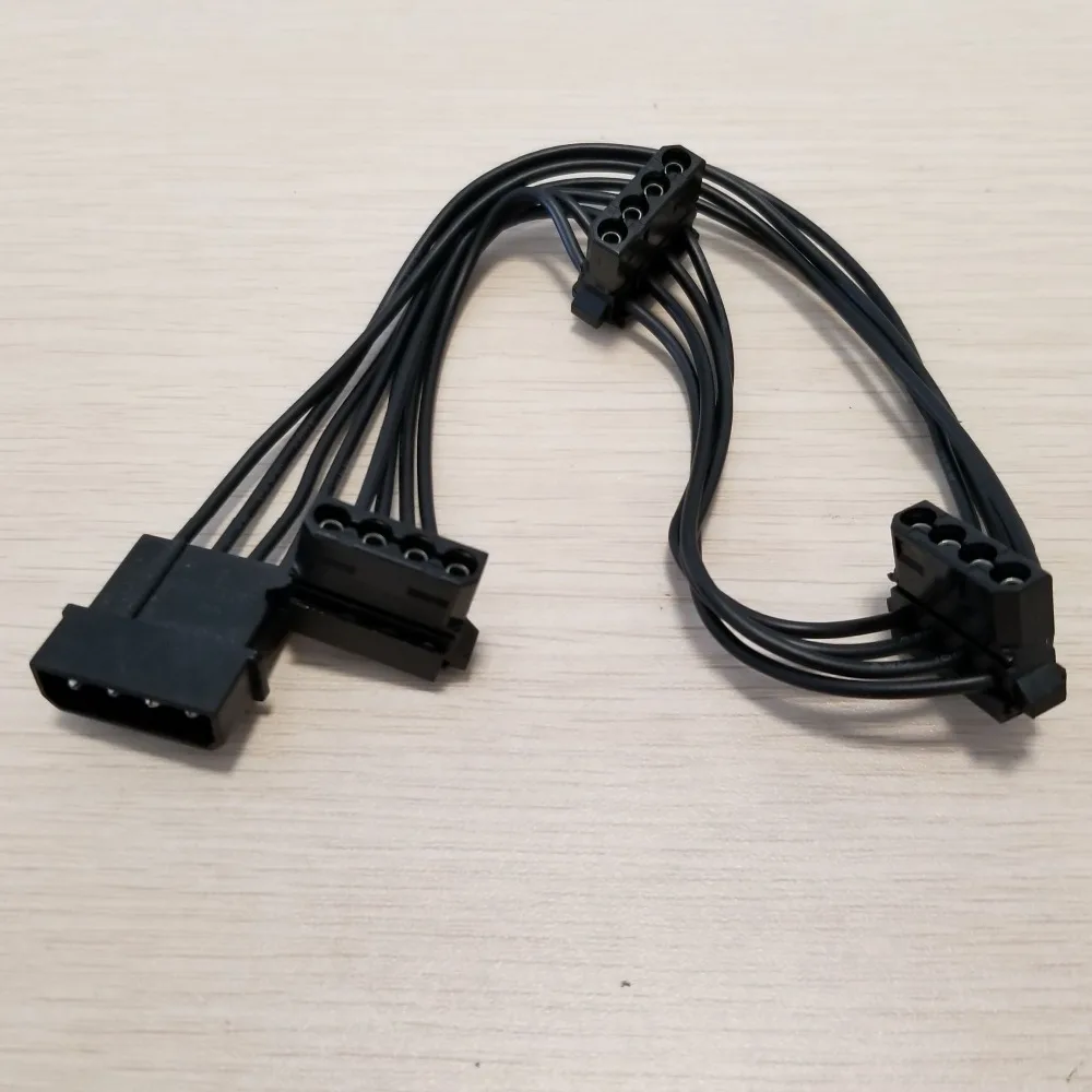 Компьютерный ПК настольный 4 контактный разъем питания Molex к 3 портам IDE кабель 18AWG