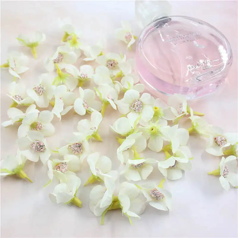 light yellow 2 см многоцветная Маргарита Флорес cabezas мини seda flores artificiales para guirnalda Скрапбукинг hogar boda украшение - Цвет: light yellow