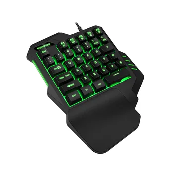 

Wired Gaming Keypad With RGB Backlight 35 Keys Ergonomic One-handed Keyboard Ergonomic Design Mechanical Feel Teclado Gamer