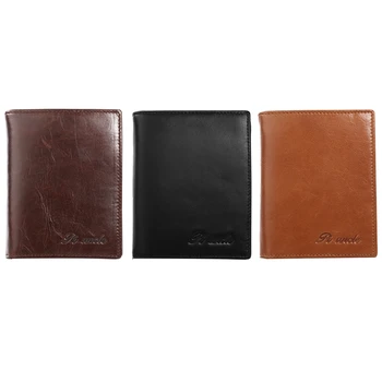 

PI UNCLE New Anti-Theft Brush Rfid Leather Men's Wallet Short Vertical Multi-Card Photo Wallet