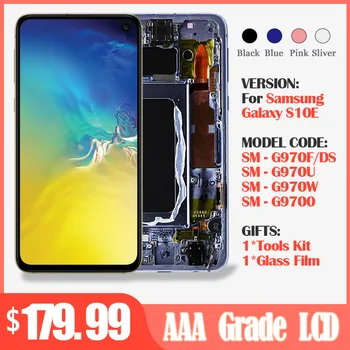 

Tested For Samsung Galaxy S10 E LCD SM-G9700 G970F/DS G970U G970W Display with frame Touch Screen Digitizer For SAMSUNG S10E lcd