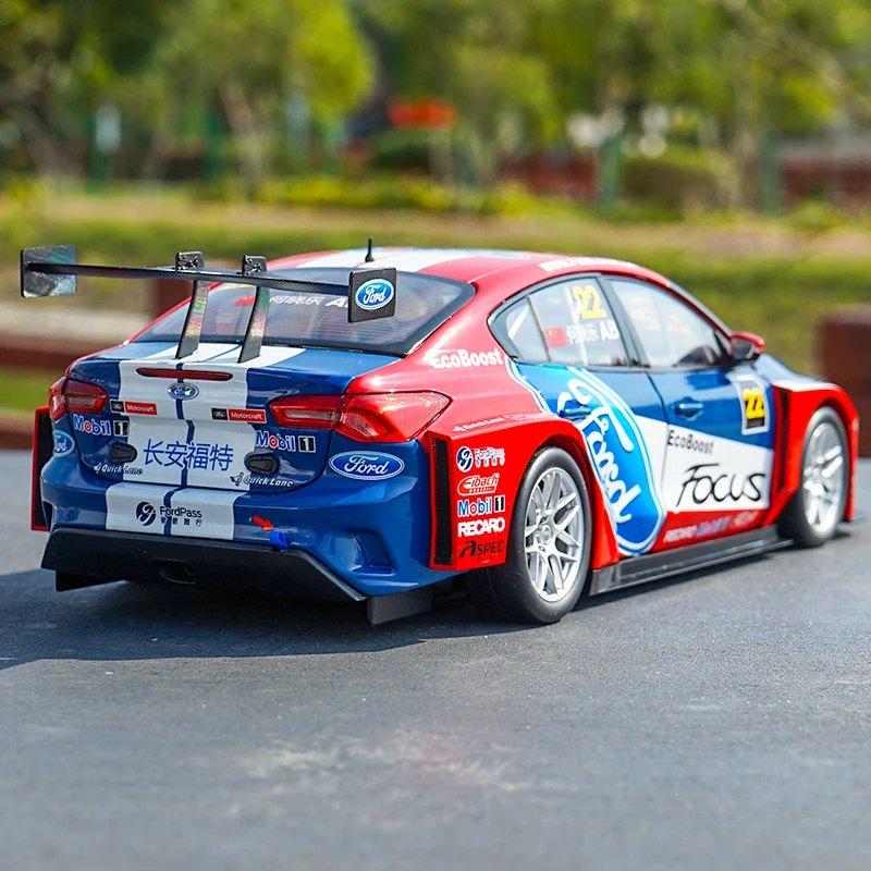 1:18 оригинальная модель гоночного автомобиля Ford Focus 2019 CTCC полевая из сплава с