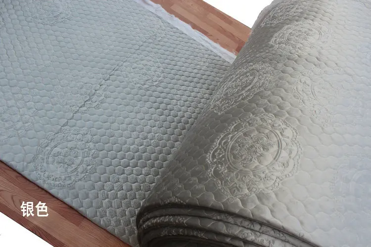 Ширина 280 см Италия бархат утолщение Нескользящая чистая стеганая Вышивка Ткань полуфабрикат диван материал подушки швейная ткань
