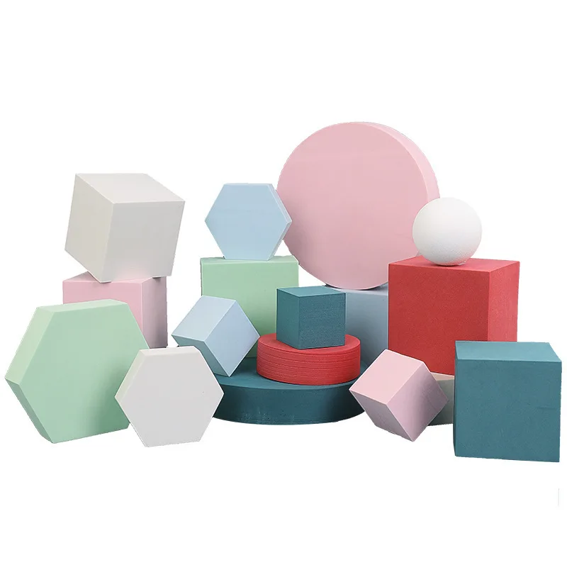 Photo Backdrop Geometry Cube Ornaments Jewelry Shooting Props Morandi Color Geometric Decoration for Photography Studio