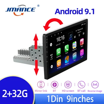 

JMANCE Android 9.1 1din Quad-Core Car GPS Navigation Player 9'' Universa Car Radio WiFi Bluetooth MP5 1 DIN Multimedia Player