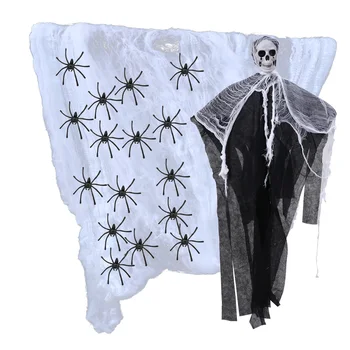 

1 set Skull Hanging Decor Luminous Halloween Hanging Ornament Hanging Ghost